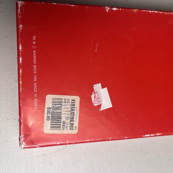 Vintage Looney Tunes Taz Christmas Tie Holiday Necktie Warner Bros Deadstock 90s - Picture 10 of 16